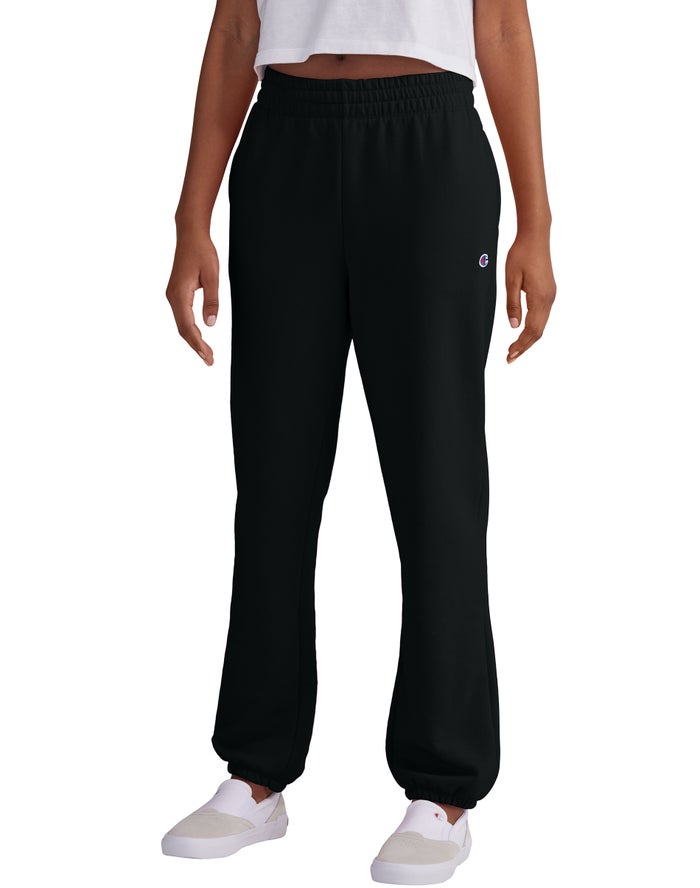 Champion Joggingbroek Dames - Zwart - Powerblend Fleece Boyfriend ( 573041-NSV )